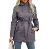 Женское хлопковое свободное пальто с капюшоном, весеннее и осеннее пальто