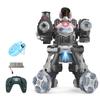 JC09 Remote Control Battle Spray Robot Remote Control Robot 4 Wheel Drive Water Bomb Spray Robot Toy with Lights Music 2 Remote Control