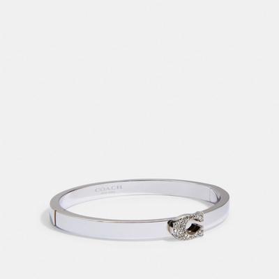 Браслет Coach Pav Signature Hinged Bangle 91428 Slv