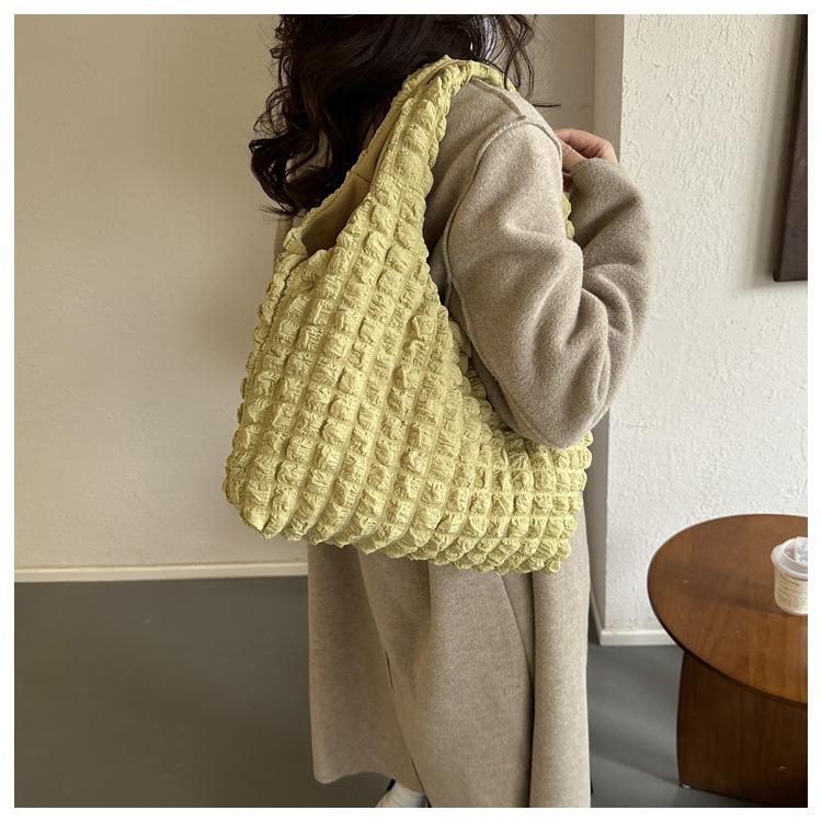 Летняя плиссированная сумка-облако женская конфетного цвета большая вместительная сумка через плечо сумки для покупок для девочек сумка-тоут Bolsas