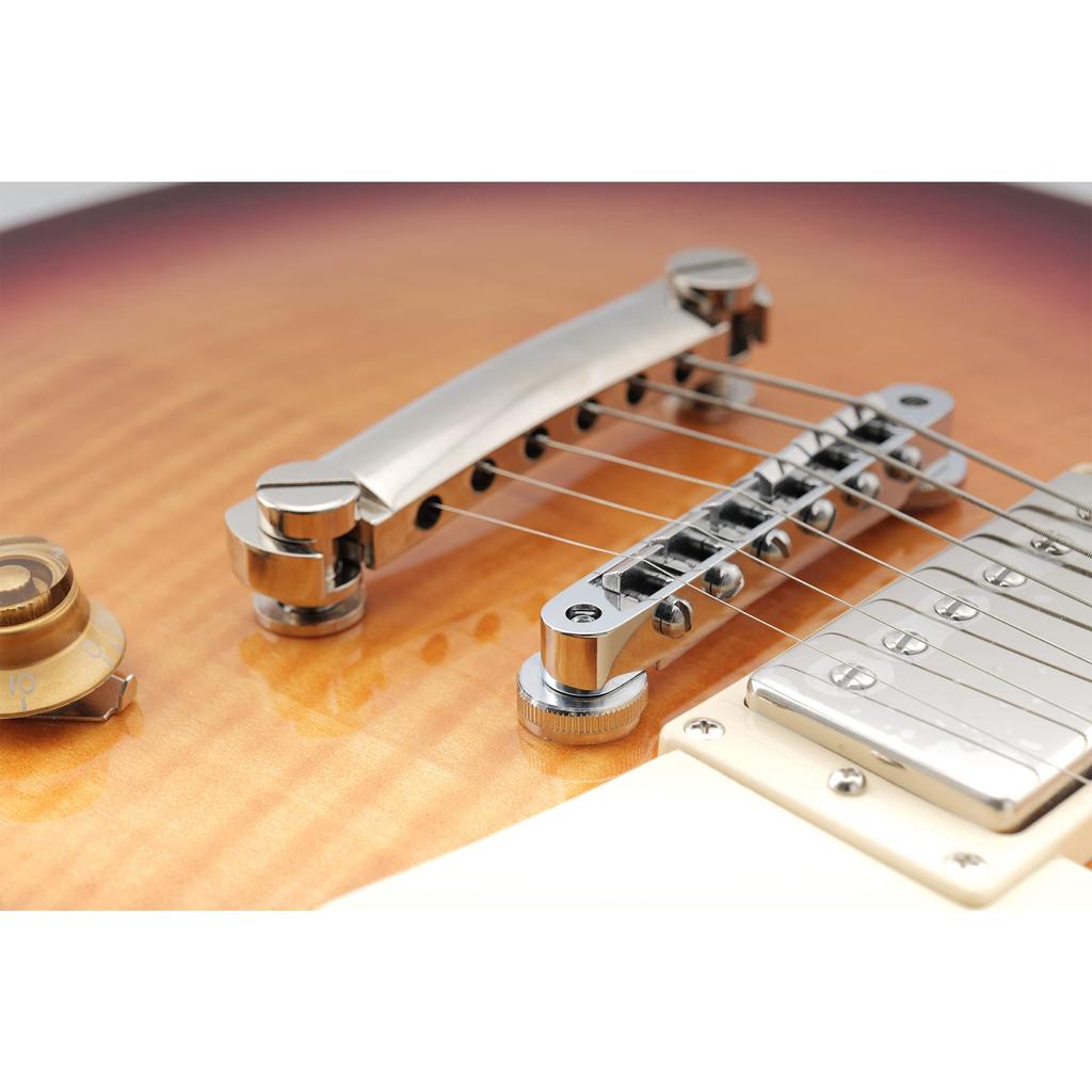 Musiclily Pro Bridge для электрогитары Epiphone Les Paul SG Style Electric Chrome 10,4 мм ABR-1 Tune-O-Matic,