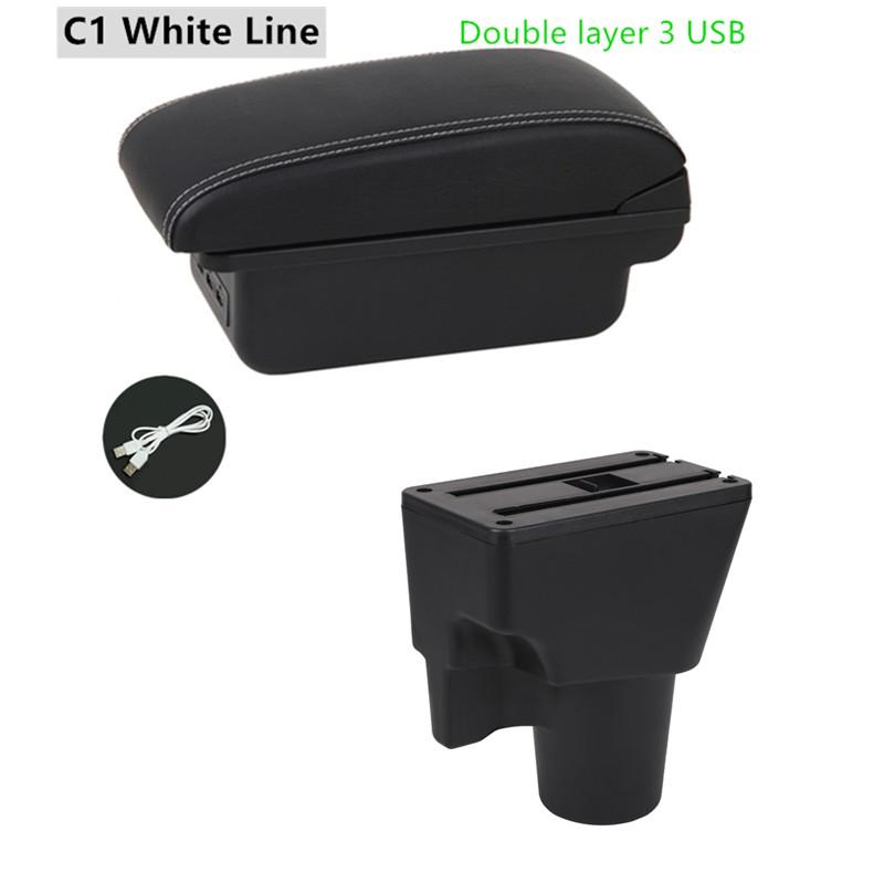 For KIA Picanto Armrest Box Central Store Content Box with Cup Holder Products Interior Car-styling Accessory