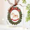 Tree Christmas Ornament Resin Vintage Bell Bow Wreath Christmas Pendant Stocking
