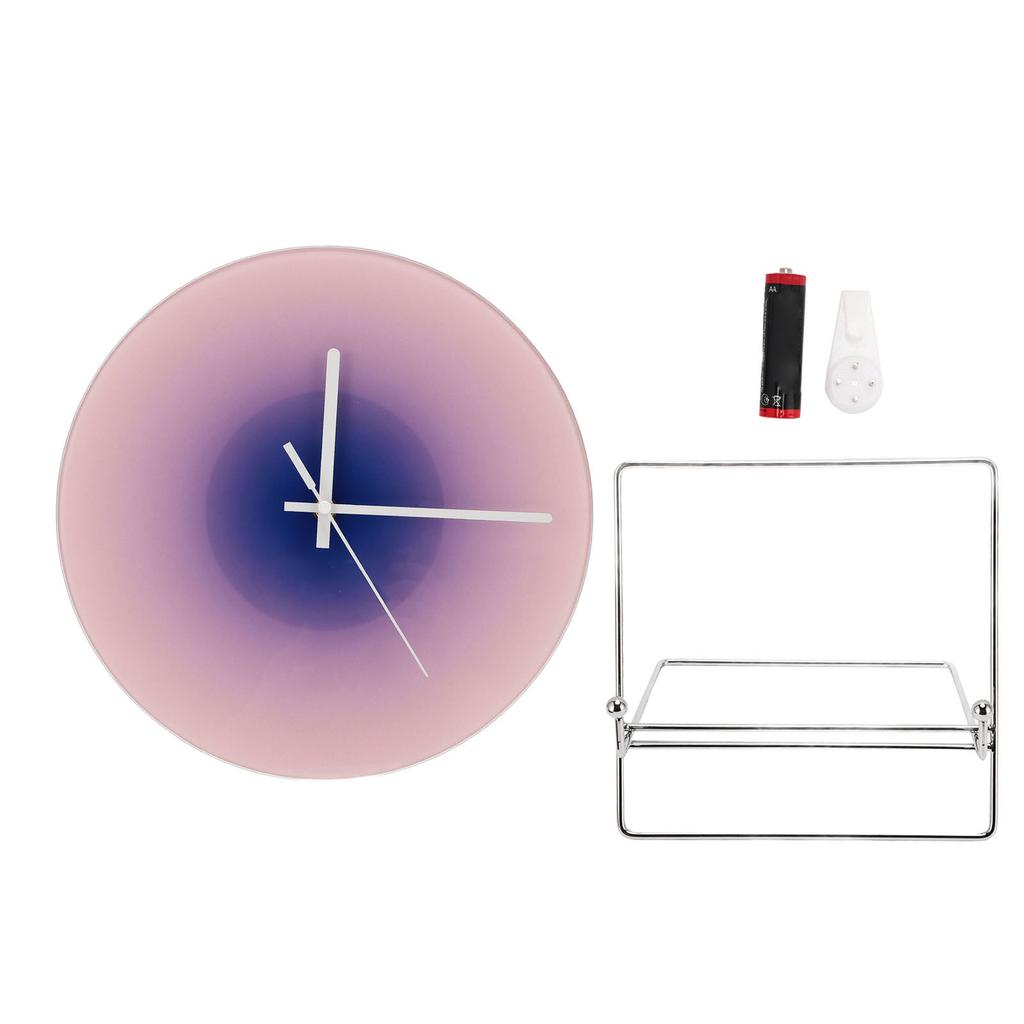 Кварцевые настенные часы 12 дюймов на батарейках Стеклянные Бесшумные Круглые настенные часы для гостиной кухни Cla