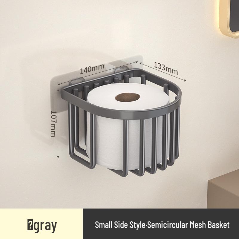 Rustproof Carbon Steel Wall-Mounted Drainage Shelf - Waterproof, Punch-Free, Multifunctional Bathroom Storage