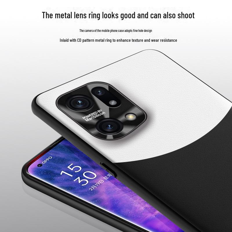 Чехол для телефона Oppo Find X5 Liquid Leather Anti Fall Protective