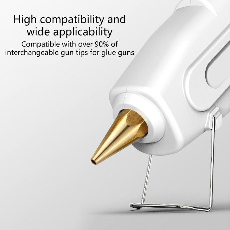 Профессиональное Высокоэффективное Универсальное Сопло для Термоклея Усиленный Медный Корпус Долговечный Аксессуар для Инструмента для Рукоделия