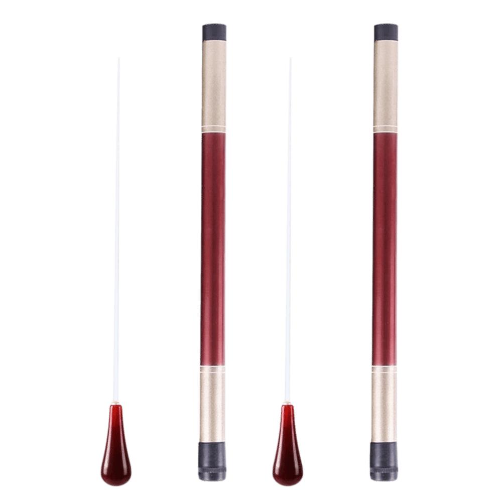 2Sets Red Conducting Baton Plastic Baton Professional Music Baton For Symphony Orchestra
