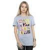 Disney Womens/Ladies Tinkerbell Squares Cotton Boyfriend T-Shirt