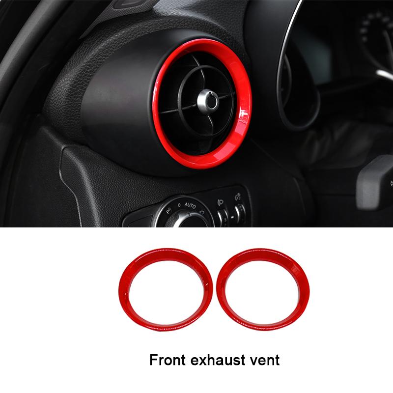 Декоративное кольцо для выпуска воздуха спереди и сзади, автомобильные наклейки для Alfa Romeo Giulia, аксессуары для интерьера