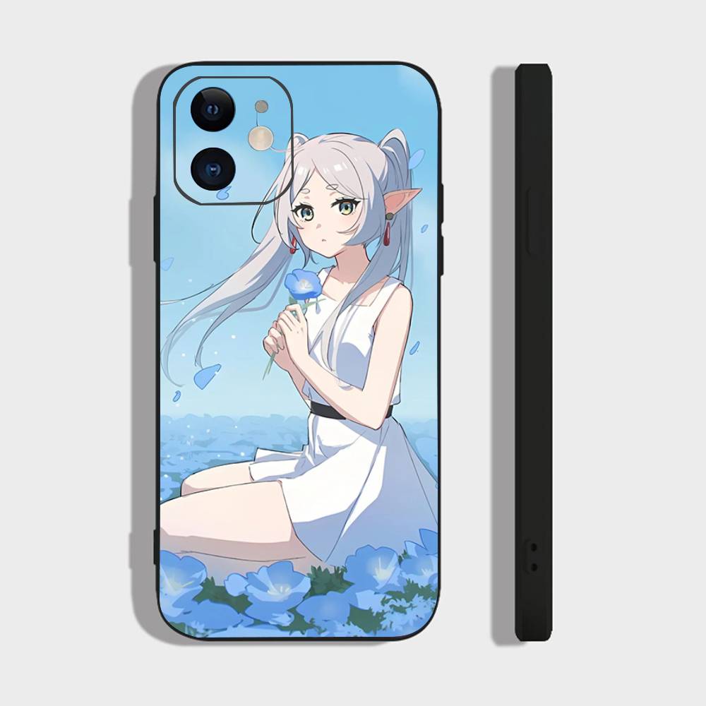 Чехол для телефона Frieren Animation F-Frieren Beyond Journeys End Для iPhone 17 Air 16 15 14 13 Pro Max 11 12 Черный Силиконовый Чехол