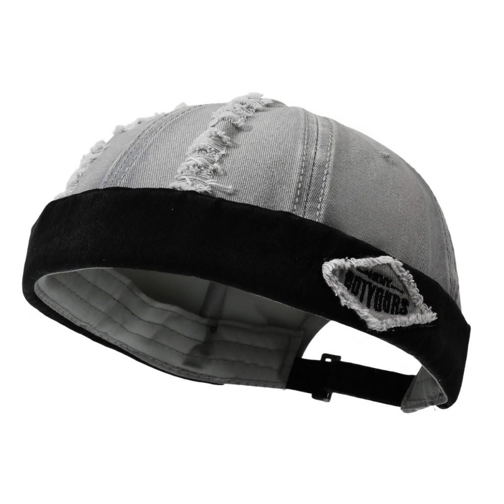 Broken Hole Melon Skin Hat Streetwear Skullcap Casual Hip Hop Cap Outdoor