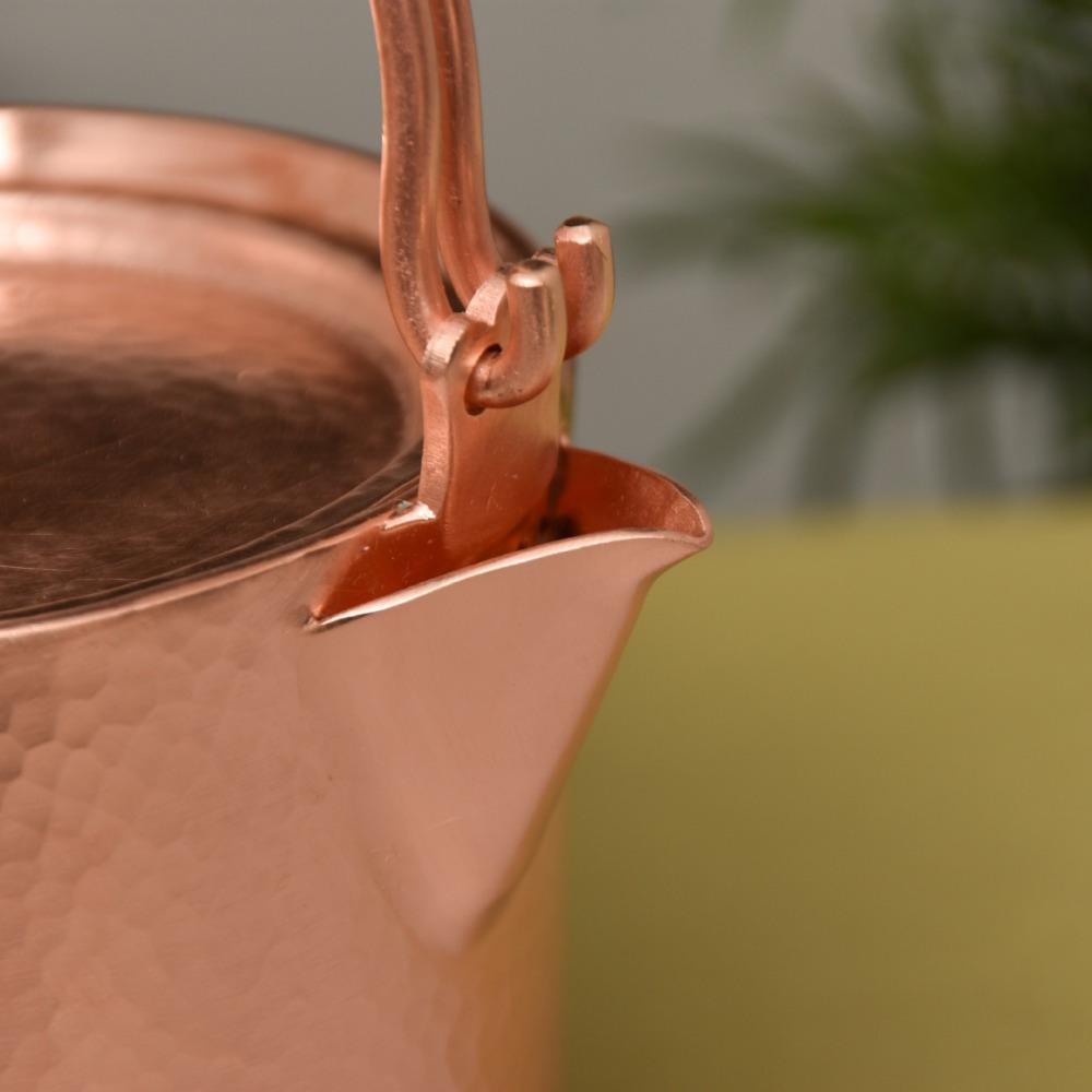 Чайник из чистой меди ручной работы, утолщенный медный котелок, чайник для заваривания чая, чайник для кипячения воды, медный котелок