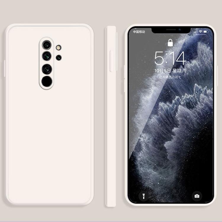Для Xiaomi Redmi Note 8 Pro Чехол-бампер из имитации жидкого силикона, однотонный, с прямыми краями, противоударный, с полной защитой