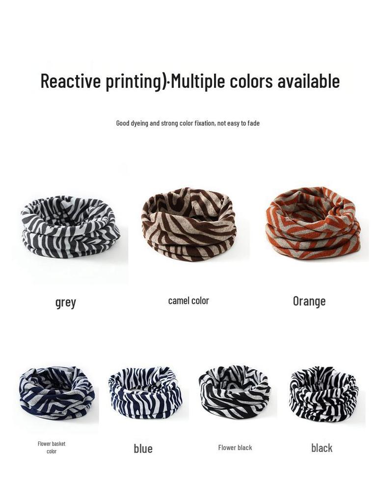 Двухслойный шарф-манишка в корейском стиле: Унисекс Осенне-зимний шарф и эластичная повязка на голову