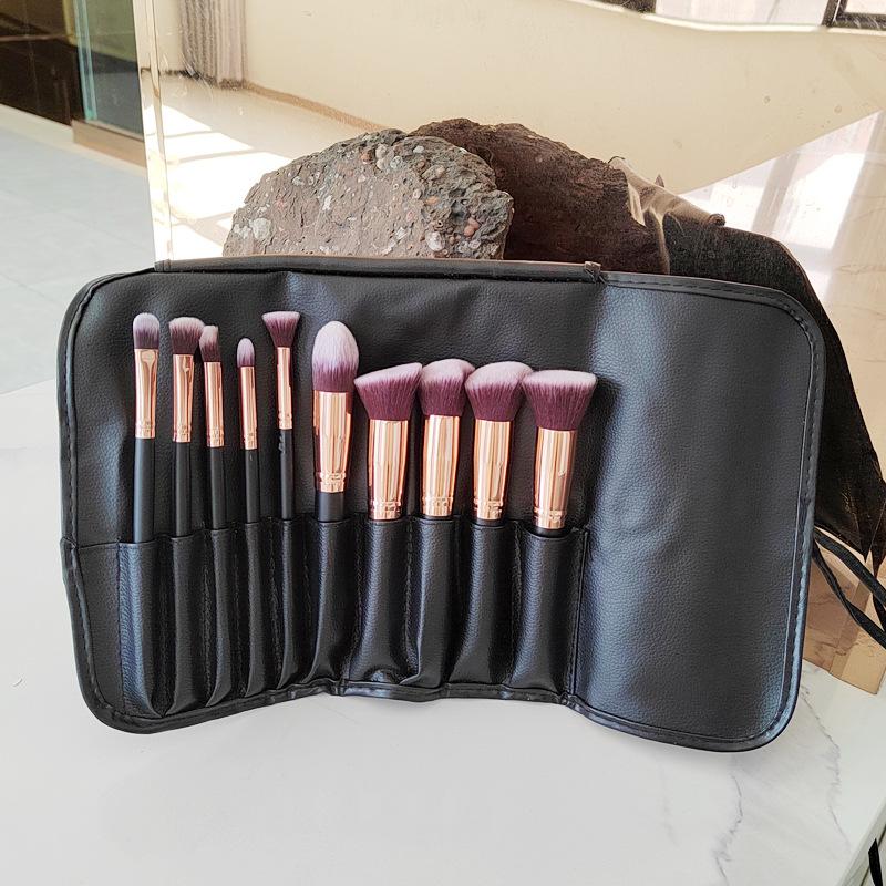 Кисть для тональной основы, рассыпчатая кисть для пудры, кисть для теней для век, 10 шт., набор кистей для макияжа, мягкий полный набор, мягкая кисть для теней для начинающих, мягкие волосы