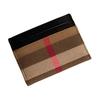 Burberry Классический клетчатый держатель для карт из мягкой кожи и холста Мужские аксессуары Черный 80840331