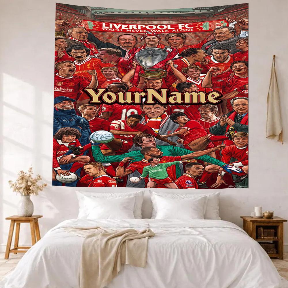 Liverpool Custom Your Name Wall Decor Tapestry Art For Pet Memorial Birthdaywedding Party Backdrop Family Gift