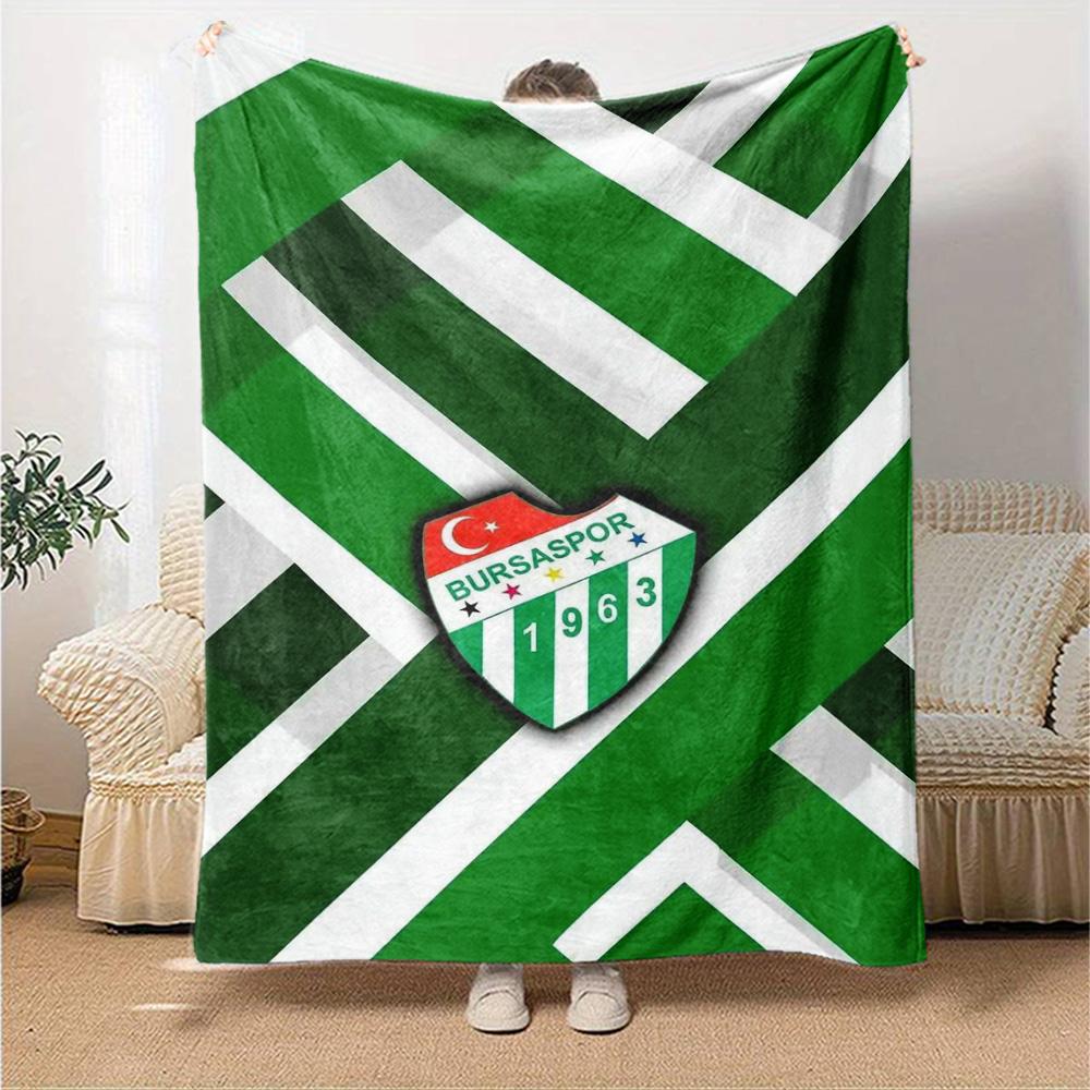 BURSASPOR Print Flannel Blanket High Quality Warm Comfortable Cover for All Seasons Perfect for Gifts Home Decor