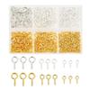 YBGGJO Screw Eyelets, Approximately 420 Pieces, with Individual Case, Craft Parts, Accessory Hardware, Handmade DIY Crafts (Set A)