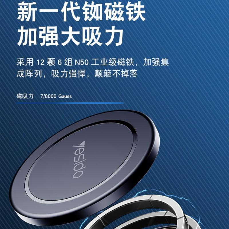 Magnetic Car Phone Holder With Adhesive Mount Zinc Alloy Silicone IPhone 16 Universal Dashboard Windshield