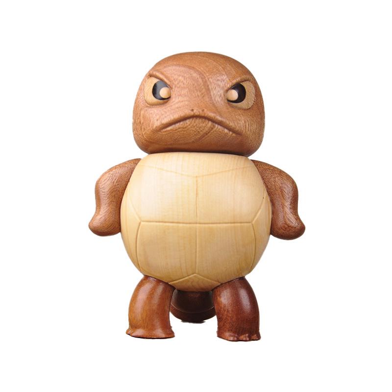 Creative Wooden Crafts: Little Prince Hippo Wood Ornament with Solid Wood Base