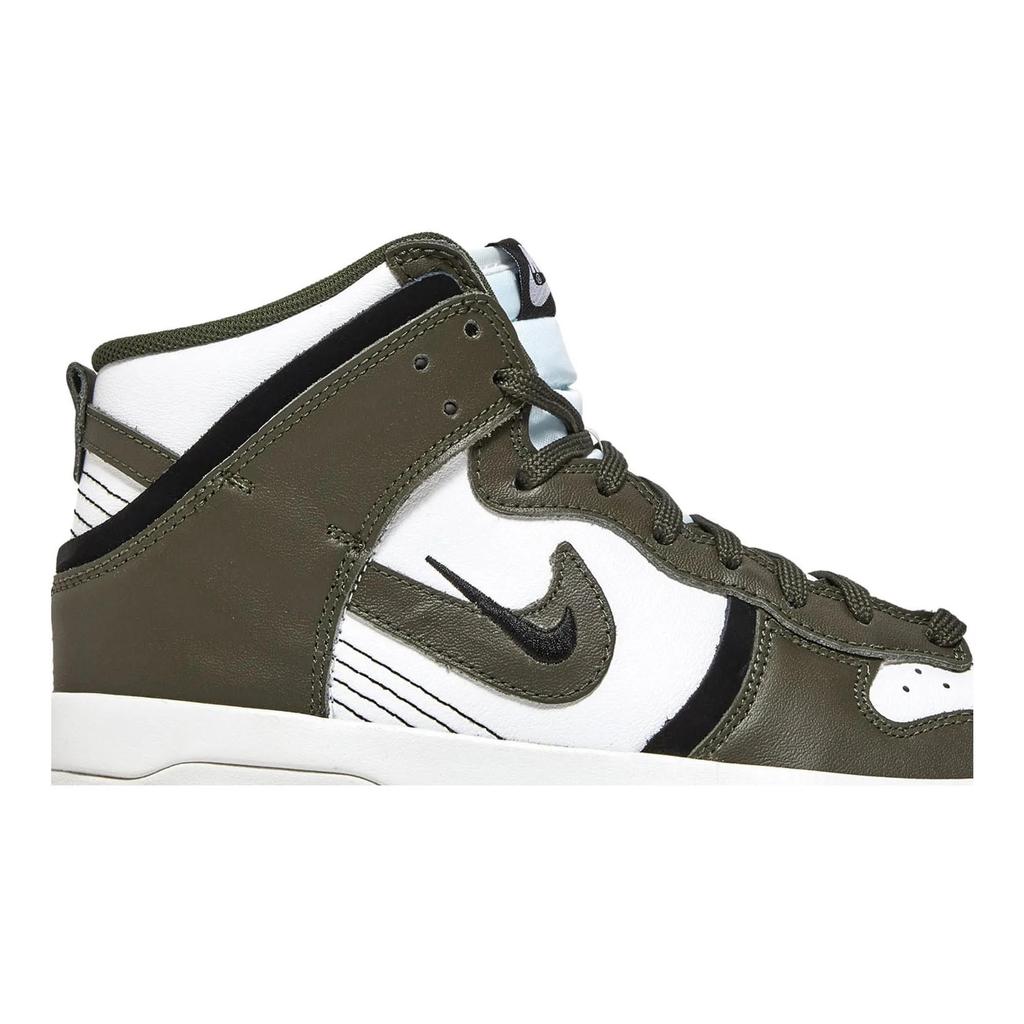 Nike Womens Dunk High Up 'Cargo Khaki' (women's sizes) Summit White / Black / Cargo Khaki Skate Shoes DH3718 103