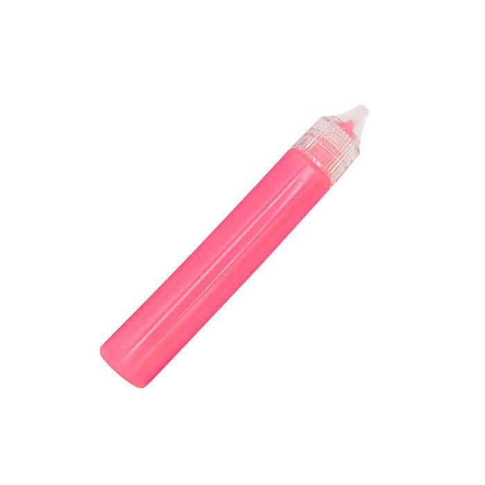 Stylo colle phosphorescent - MEGACREA DIY - 30 ml - Rose - Embout feutre - Brille dans l'obscurité