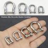 Horseshoes Carabiner Titanium Alloy D Bow Staples Shackle Key Ring  Outdoor Accessories
