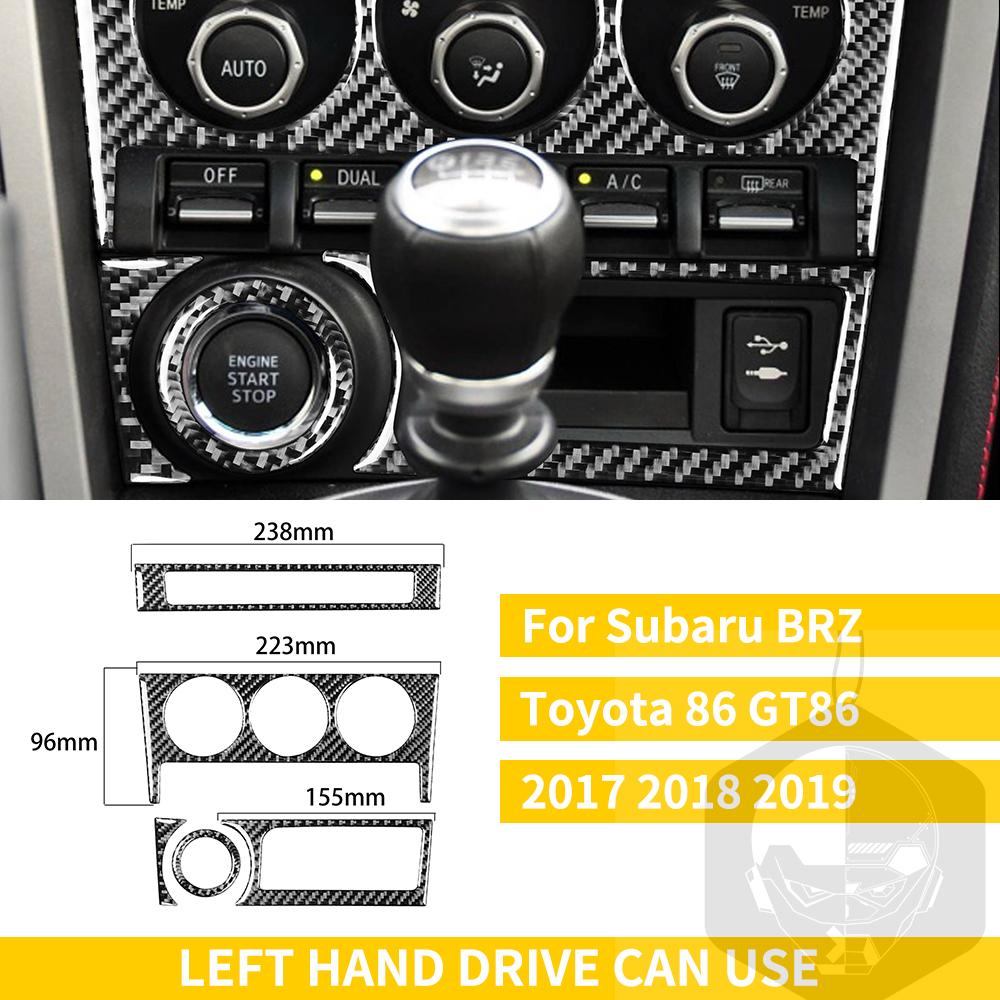 Для Subaru BRZ Toyota 86 GT86 2017 2018 2019 автомобильные аксессуары из углеродного волокна, держатель чашки переключения передач, накладка для кондиционера