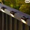 7pcs Waterproof Solar Deck Lights for Outdoor Stairs, Fence, Garden, Balcony, Yard, Patio and Pathway Decor - Warm White LED Lights