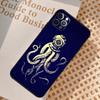Marine Life Ocean Octopus Case For iPhone 16 13 11 12 14 15 Pro Max mini XR X XS MAX Plus Cover Cases
