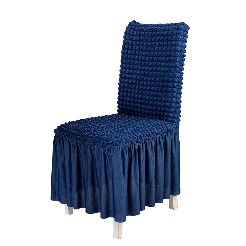 1 шт. универсальный толстый эластичный обеденный клетчатый чехол для вечеринки, украшения дома, чехол для стула с юбкой