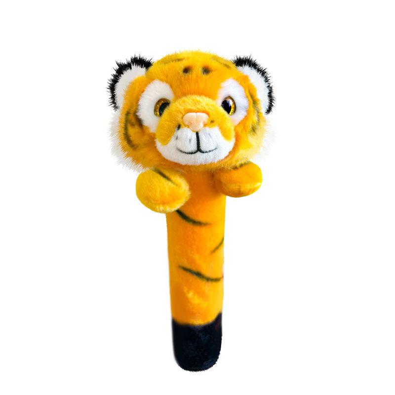 Cartoon Animal Tiger Head Stick Plush Toy Doll Black And White Panda Wrist Accessories Magic Wand Puppet