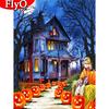 5D Diamond Painting Full Drill Square Halloween New Diamond Embroidery Sale House Mosaic Cartoon Craft Kit