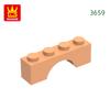 Нетоксичные 81 шт./лот 3659 1x4x2 Плоские арочные строительные блоки Moc Строительные аксессуары Детали Совместимые с Кирпичами Детские игрушки Подарок