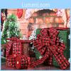 Versatile Polyester Christmas Ribbon With Unique Red And Black Plaid Design For Holiday Crafts