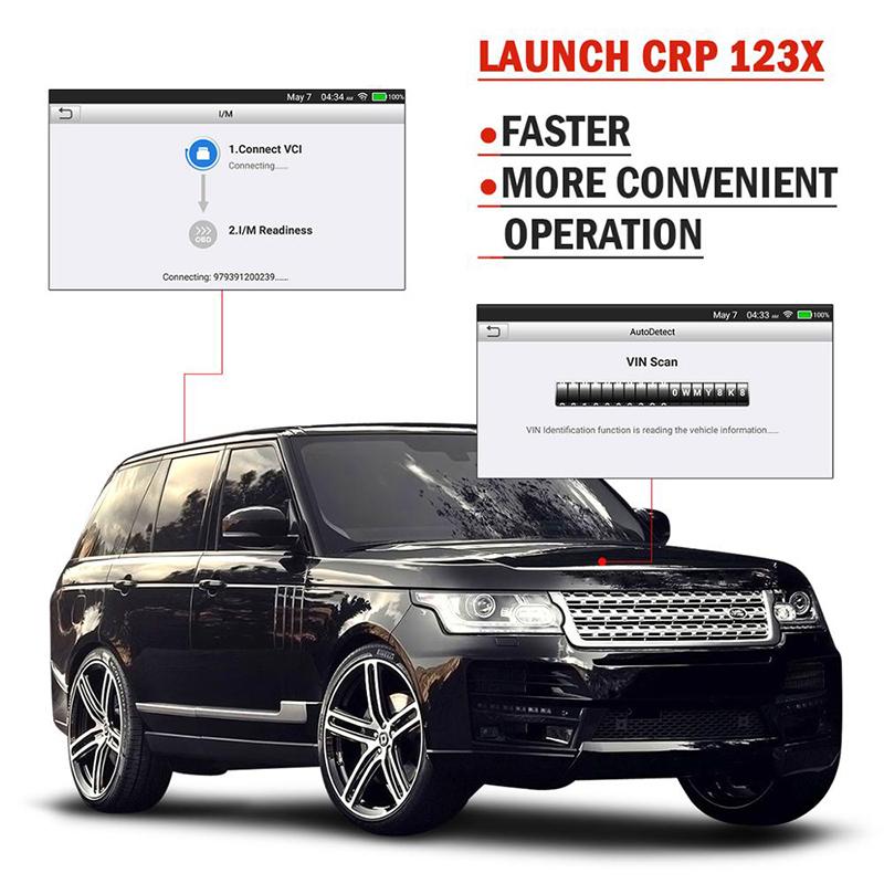 LAUNCH X431 CRP123X Автомобильные OBD2 Диагностические Инструменты OBD2 Сканер Двигатель ABS Подушка Безопасности SRS АКПП Коды Ошибок Бесплатное Обновление Автомобильные Инструменты