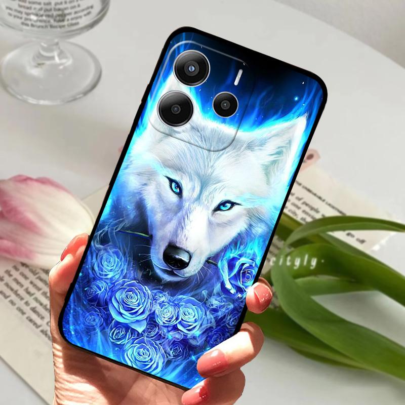 For Redmi Note 14 4G Case Note14 Luxury Cartoon Soft Silicone TPU Phone Covers For Redmi Note 14 5G Shockproof Bumper Fundas