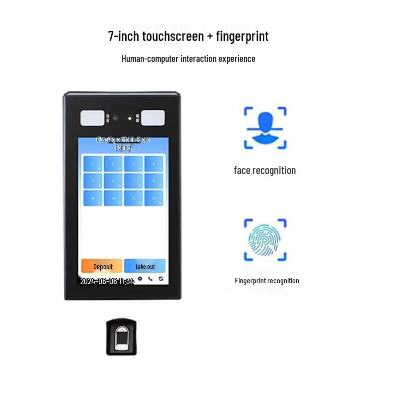 Smart Biometric 12-Door Phone Storage Cabinet