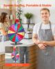 305 mm Spinning Prize Wheel, 14 Slots Spinning Wheel with Stand, Tabletop Win Fortune Roulette with a Dry Erase and 2 Markers, 6 Colors, Easy