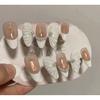 Artificial Nail French Almond Transparent Wings Phototherapy Nails Fake Nails Reusable and Removable Nails
