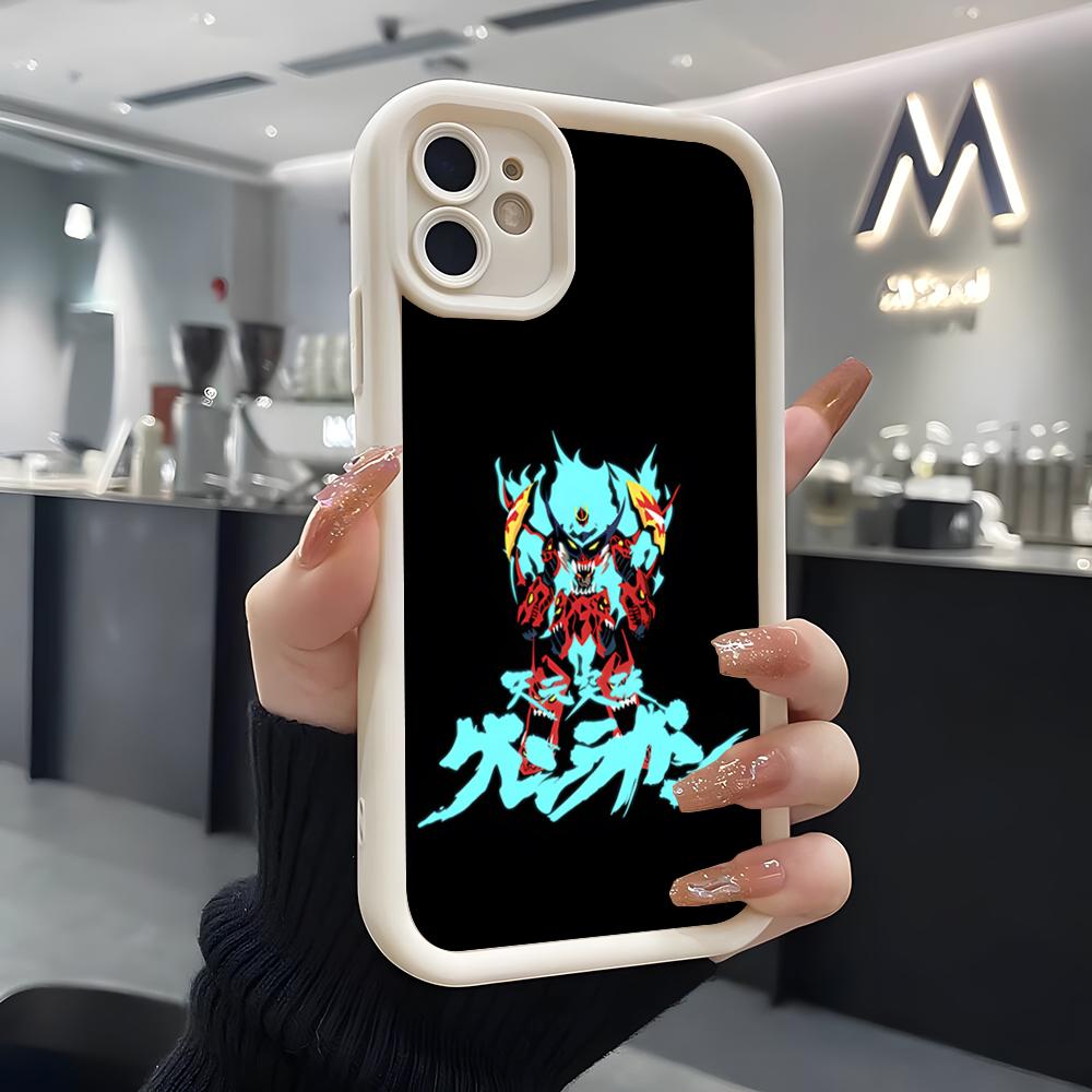 Чехол для телефона Аниме Гуррен Лаганн Для IPhone Air 17 Pro Max 16 E 15 14 Pro Max 13 12 11 Mini Plus Мягкий Силиконовый Белый Чехол
