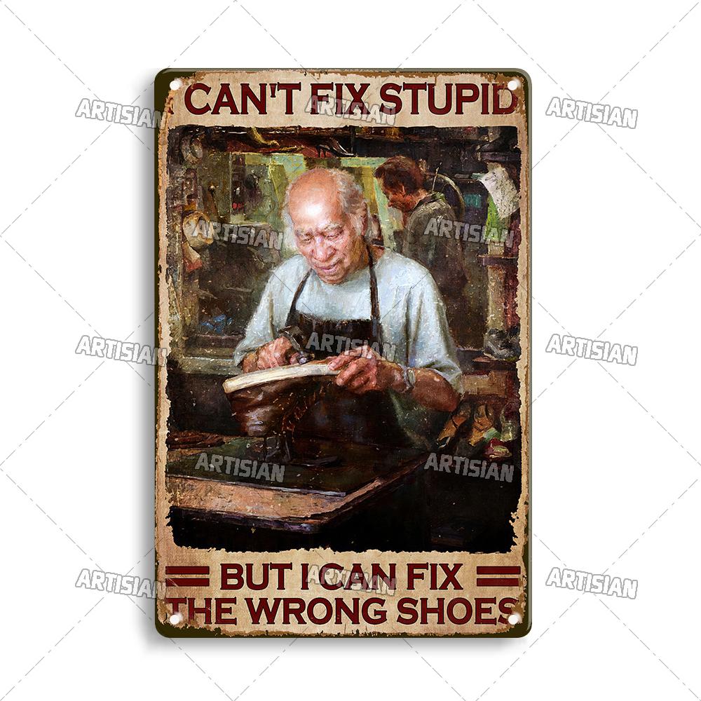 Artisian Job Metal Sign Work Tin Poster Police Accountant Scientist Writer Shoemaker Decorative Plate Wall Decor Garage Bar Pub