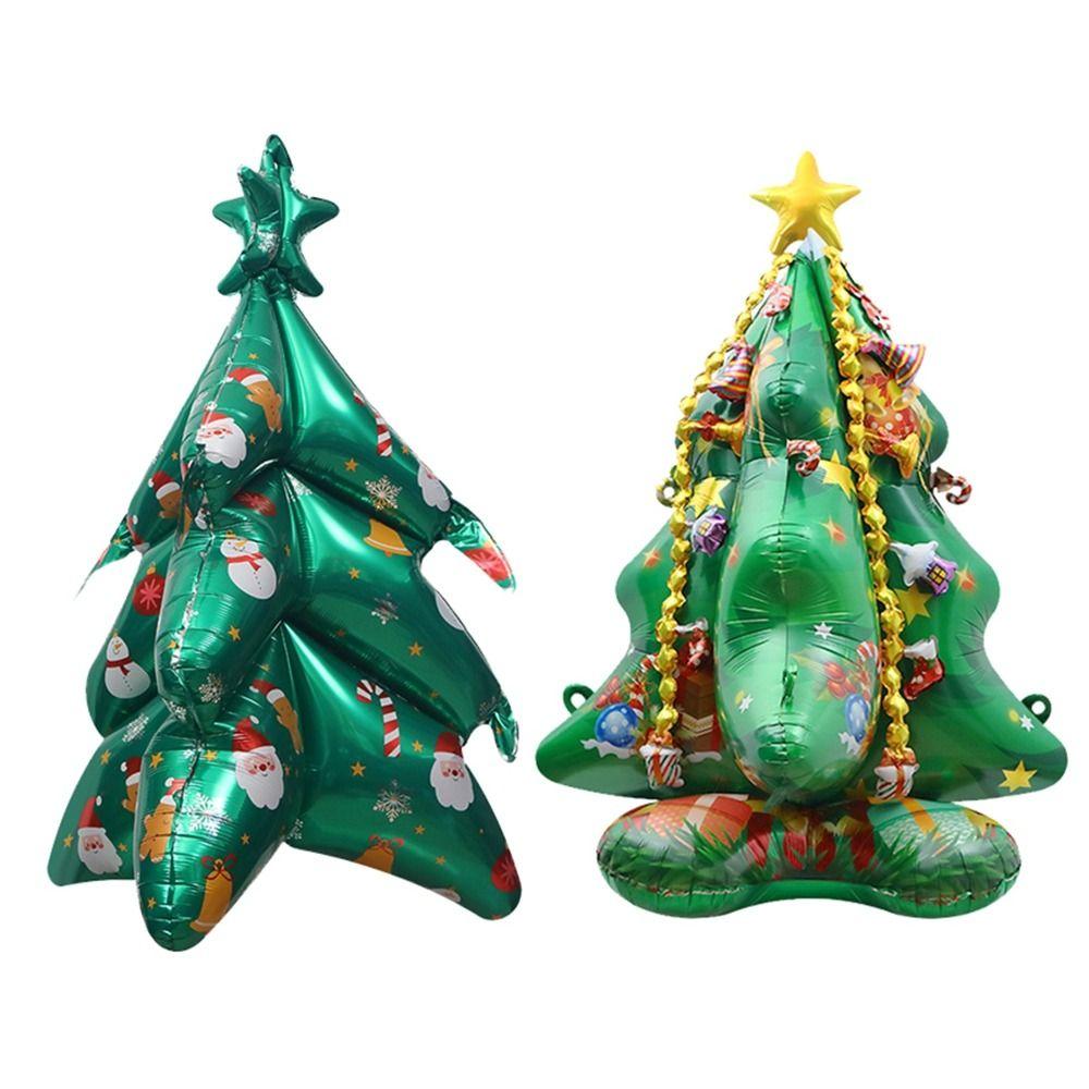 Aluminum Film Christmas Foil Balloon DIY Party Props Christmas Tree Balloon Kids Toy Inflatable Santa Claus Balloons Halloween
