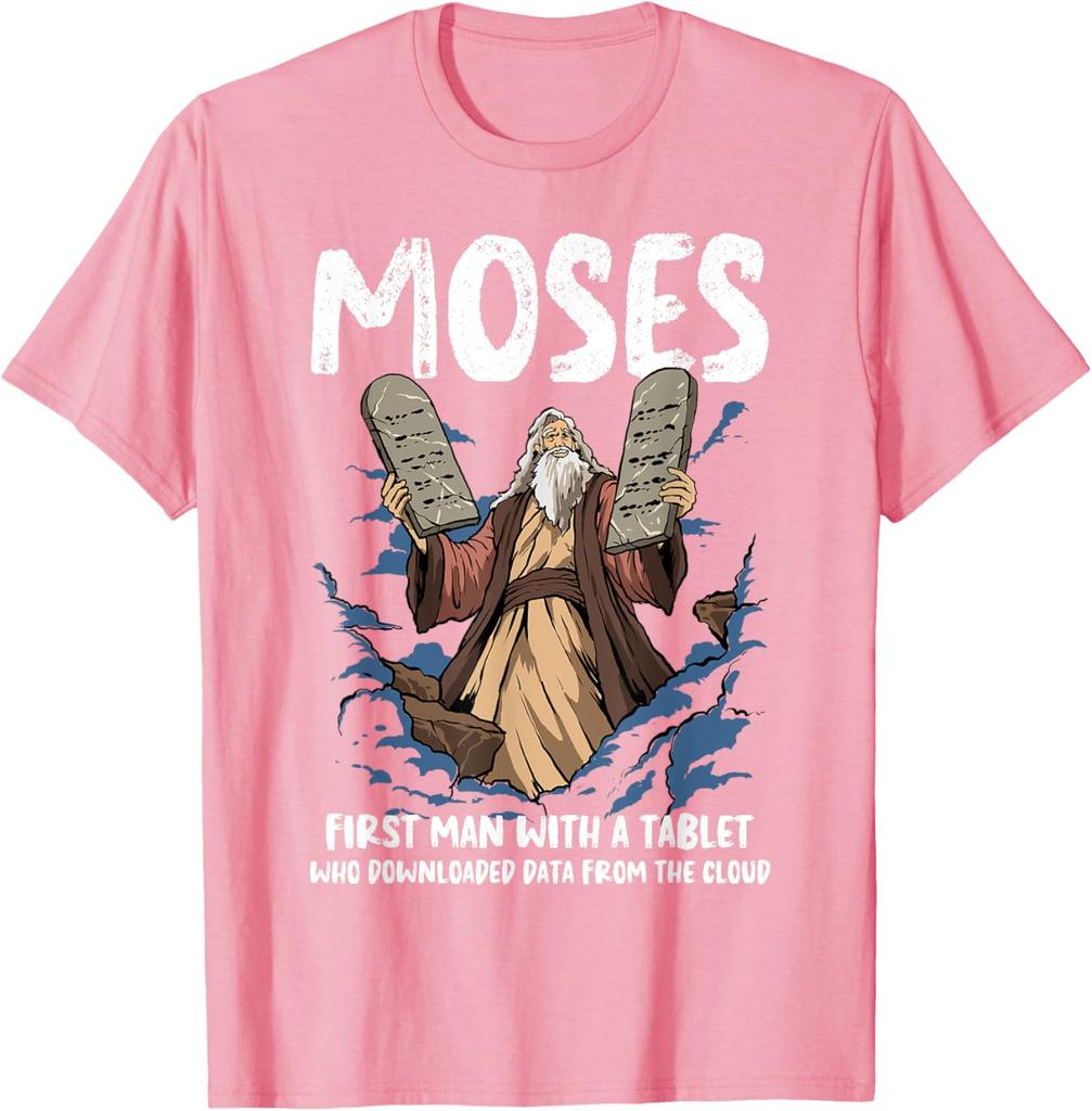 Funny Moses Shirt Christian Humor Bible Gospel Data Cloud TShirt