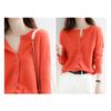 Women Sweater Fashionable Crew Neck Button Closure Cardigan Soft Comfortable Knitted Sweater for Daily Wear