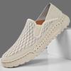 Fashion Retro Knitted Mesh Casual Shoes Lightweight Casual Shoes Breathable Slow Walking Shoes  Mens Black LoafersMale Sneakers