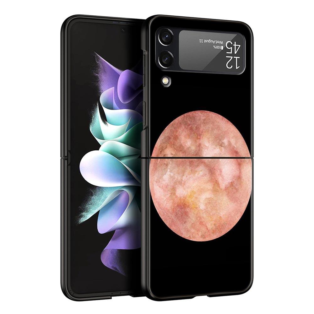 Чехол для телефона Z Flip 4 для Samsung Galaxy Z Flip 3 5G ZFlip3 Flip3 zflip Flip4, черный жесткий чехол для ПК, эстетический чехол в виде космической планеты