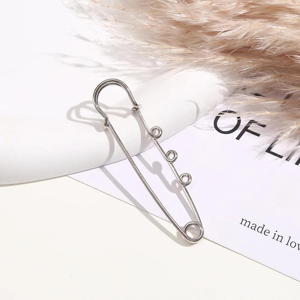 1 Pcs 3 Hole Brooches for Jewelry Making DIY Creative Accessories Women's Handmade Pins and Brooches 64*16 Mm